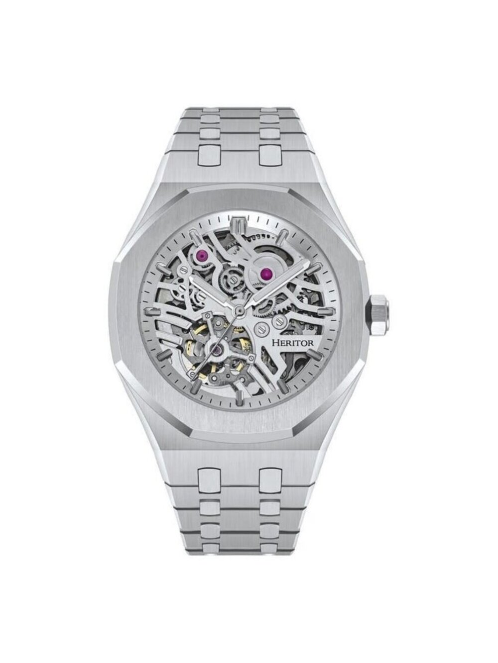 NWT Heritor Augustine Automatic Silver Dial Men's Watch